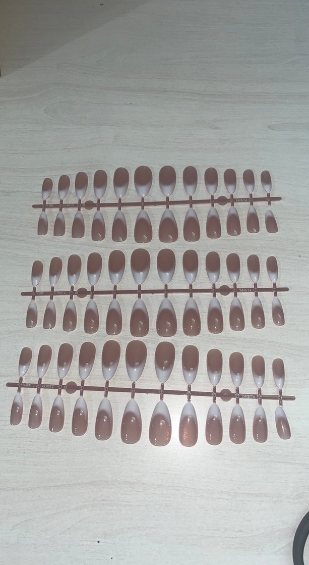 Bej Pastel Fransız takma Tırnak soft gel tips 12li - Görsel 2