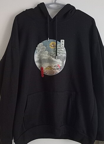 baskılı kapüşonlu sweatshirt 