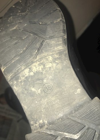 Siyah Deri Tokalı Blok Topuklu Punk Bot - Görsel 4