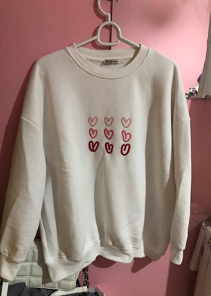 Kadın beyaz sweat - Görsel 2