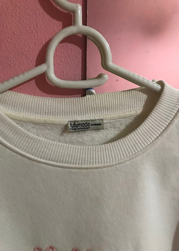 Kadın beyaz sweat - Görsel 3