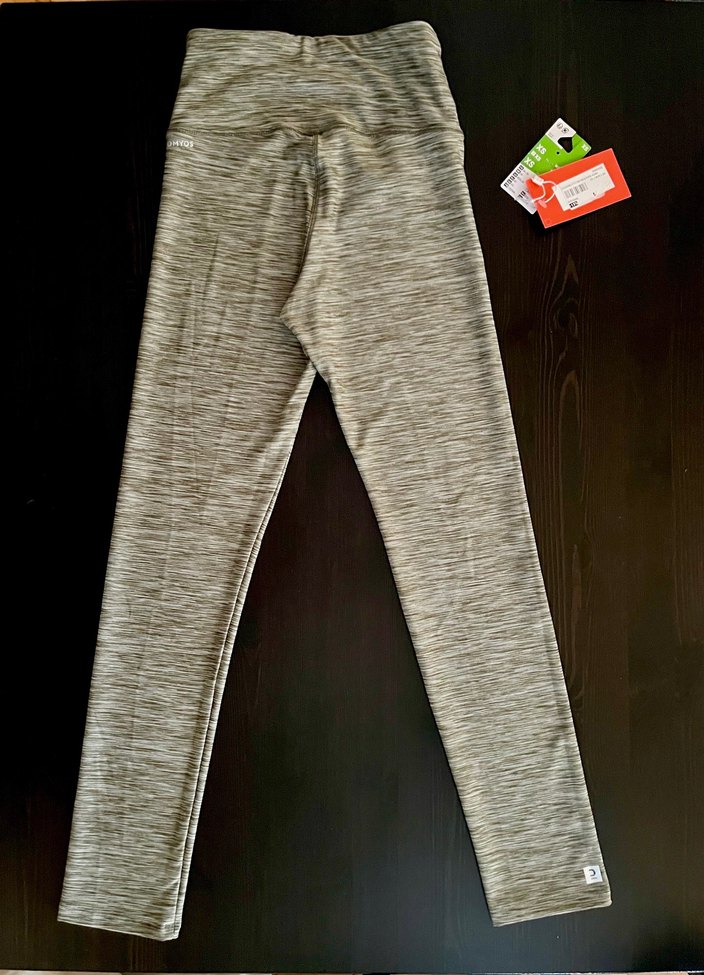 Decathlon açık yeşil siyah tayt - Görsel 2