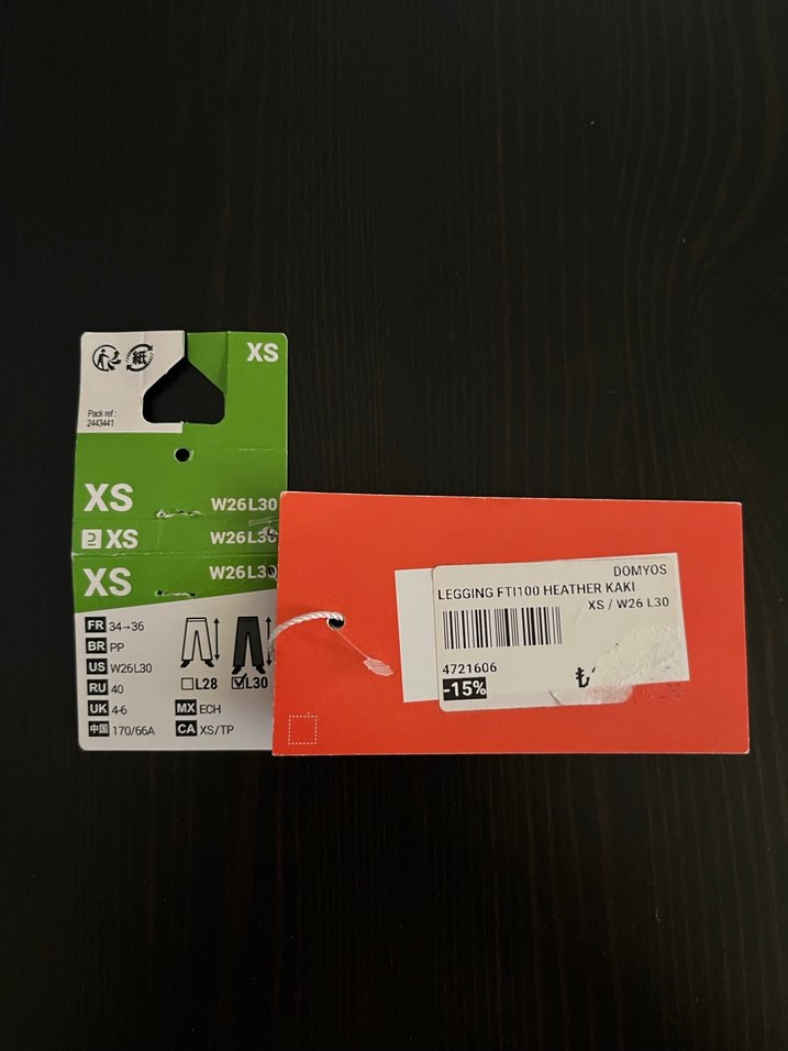 Decathlon açık yeşil siyah tayt - Görsel 3