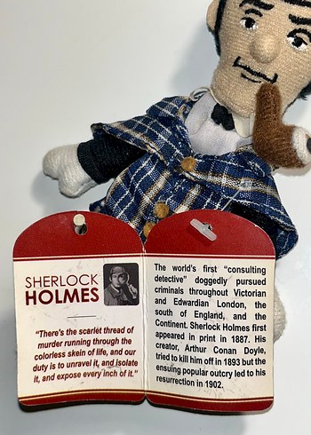 Sherlock Holmes parmak kukla magnet - Görsel 3