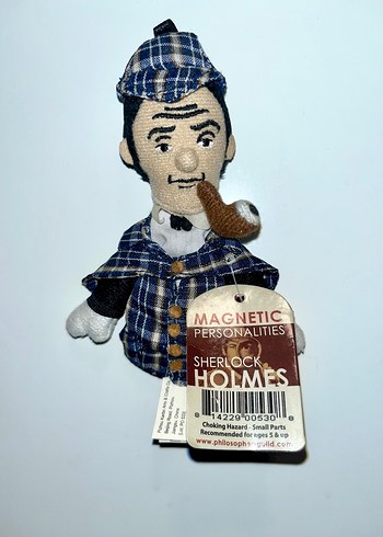 Sherlock Holmes parmak kukla magnet - Görsel 2