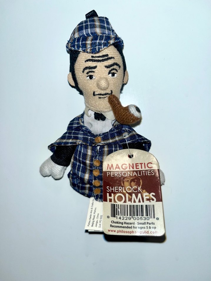 Sherlock Holmes parmak kukla magnet - Görsel 2