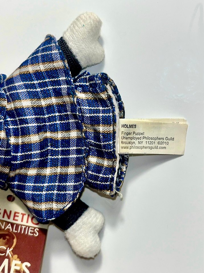 Sherlock Holmes parmak kukla magnet - Görsel 4