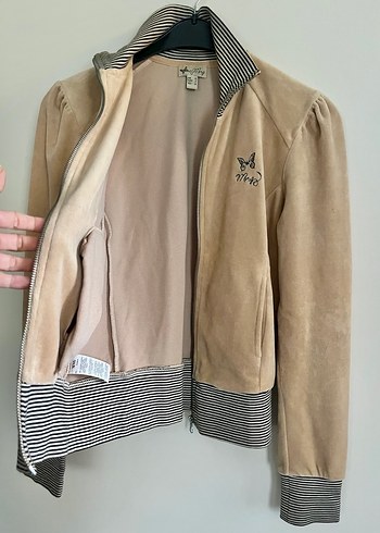 Mango fermuarlı bej sweatshirt - Görsel 5