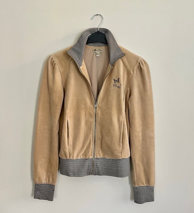 Mango fermuarlı bej sweatshirt - Görsel 4