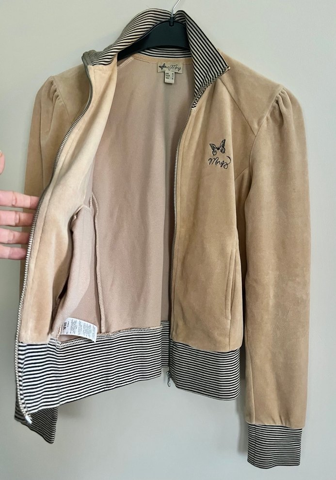 Mango fermuarlı bej sweatshirt - Görsel 5