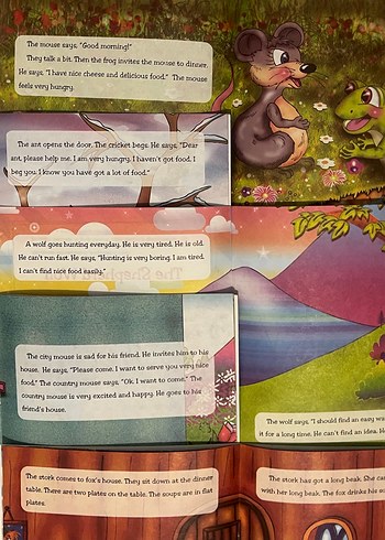 La Fontaine'in Masalları İngilizce çocuk kitapları seti - Görsel 9