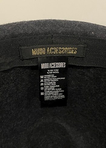 Mudo taş süslü yün fötr şapka - Görsel 4