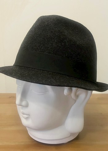 Mudo taş süslü yün fötr şapka - Görsel 3