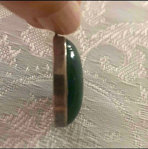  Beden Yeşil akik 925 ayar kolye ucu