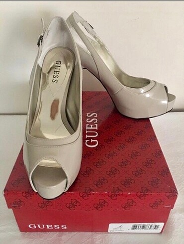 Guess burnu açık platform topuklu - Görsel 5