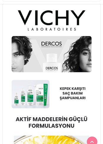 Beden Renk Vichy Dercos kepek karşıtı şampuan 6mlx5