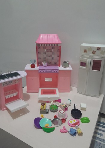 Vintage barbie mutfak seti