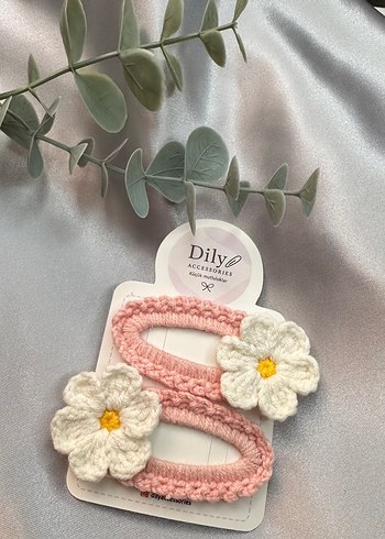 Pembe Çiçekli Dantel Çocuk Toka
