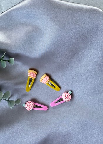 Beden pembe Renk Pastel Renkli çıtçıt Çocuk Toka Seti