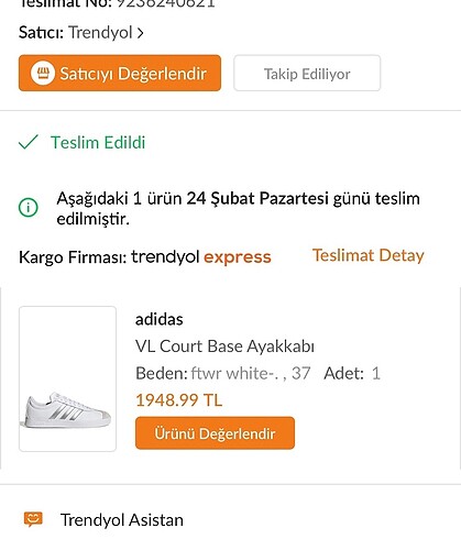 37 Beden beyaz Renk Adidas vl court base