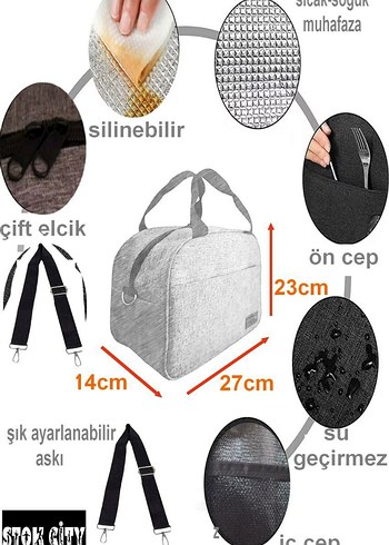 Beden Renk Desenli ısı yalıtımlı beslenme çantası