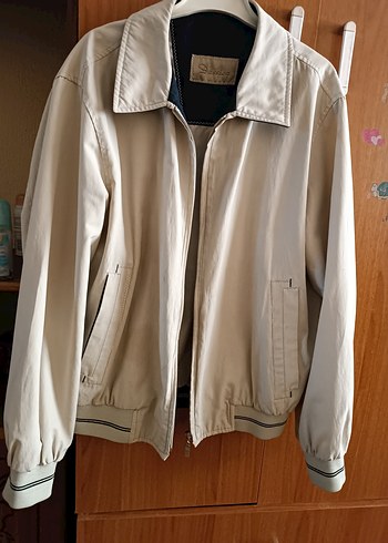 Bej Erkek Midi Ceket Fermuarlı - Görsel 3