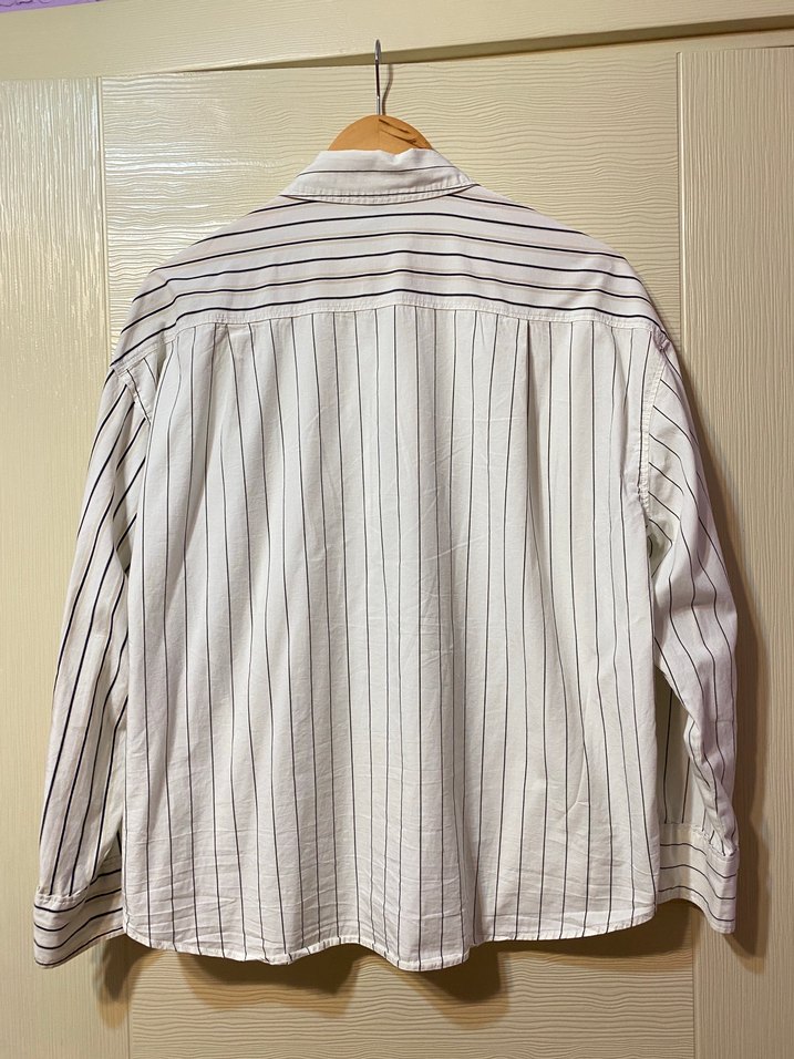 Çizgili Kadın Gömlek - Görsel 2