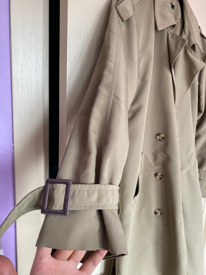 Bej Kuşaklı Midi Kadın Trençkot - Görsel 3