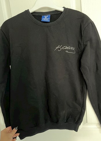 Diğer Mustafa Kemal Atatürk baskılı Fermuarlı Siyah Kadın sweatshirt