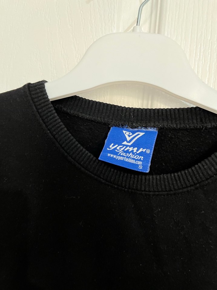 Mustafa Kemal Atatürk baskılı Fermuarlı Siyah Kadın sweatshirt - Görsel 4