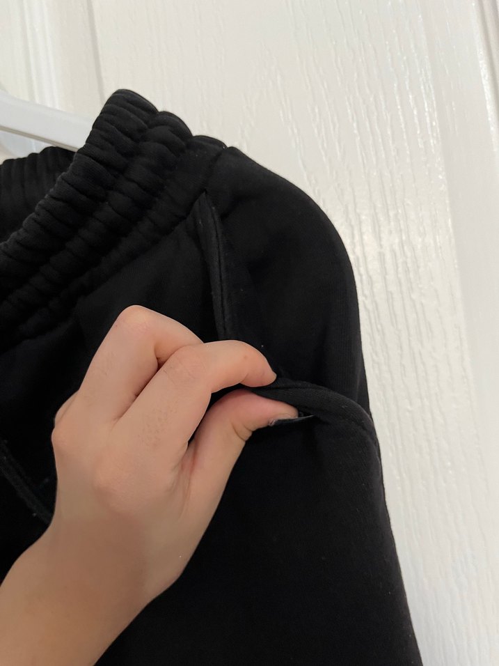 Siyah Kadın 2 iplik Şardonlu eşofman - Görsel 2