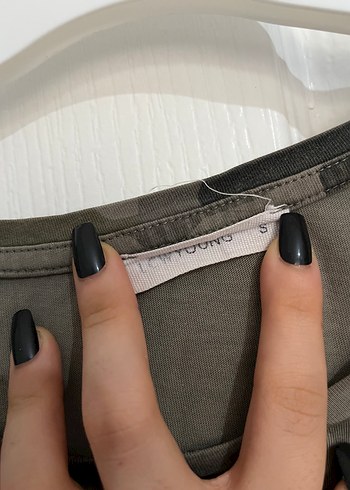 Kamuflaj Desenli Kadın Mini Tişört - Görsel 5