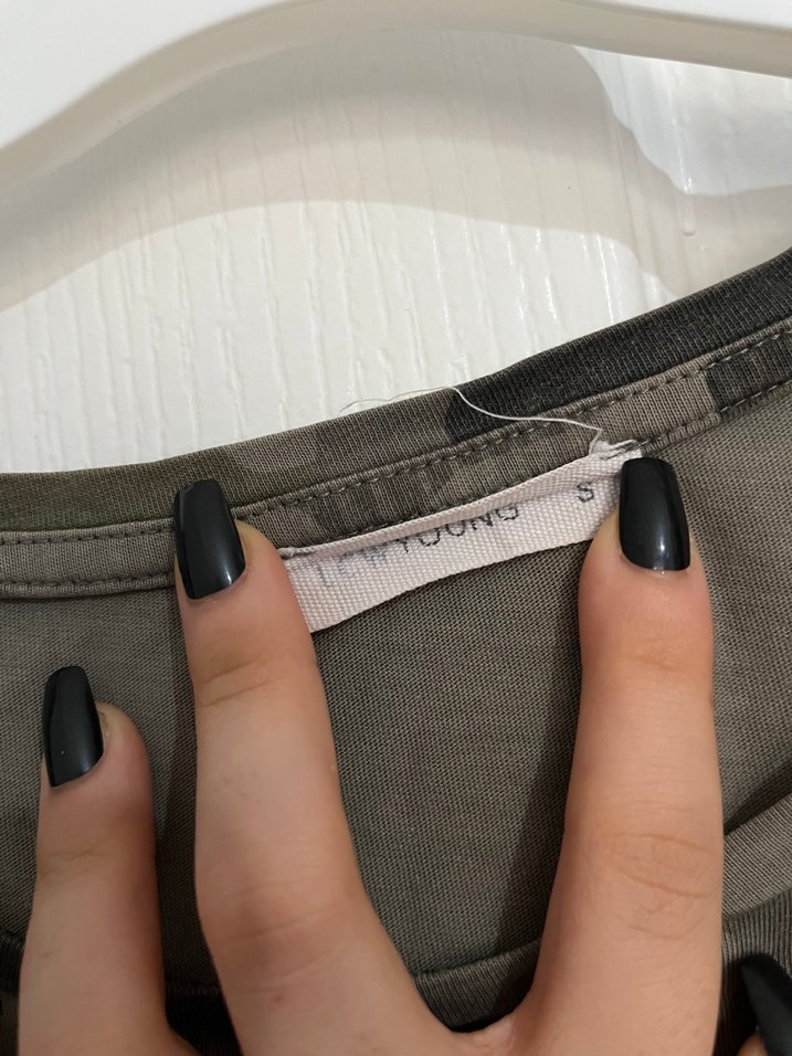 Kamuflaj Desenli Kadın Mini Tişört - Görsel 5