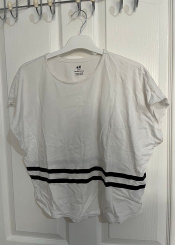 Kadın Beyaz Pamuklu Oversize Tişört