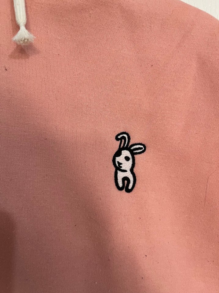 Pembe Kolsuz Sweatshirt Midi Boy Rahat Kesim - Görsel 3