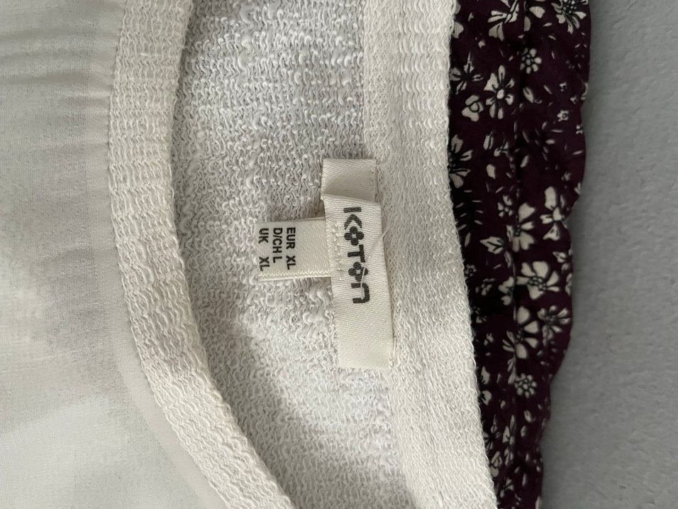 Baskılı Beyaz Tişört Kısa Kollu, Rahat Kesim - Görsel 2