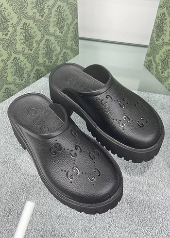 38 Beden siyah Renk Gucci Platform Topuklu Terlik
