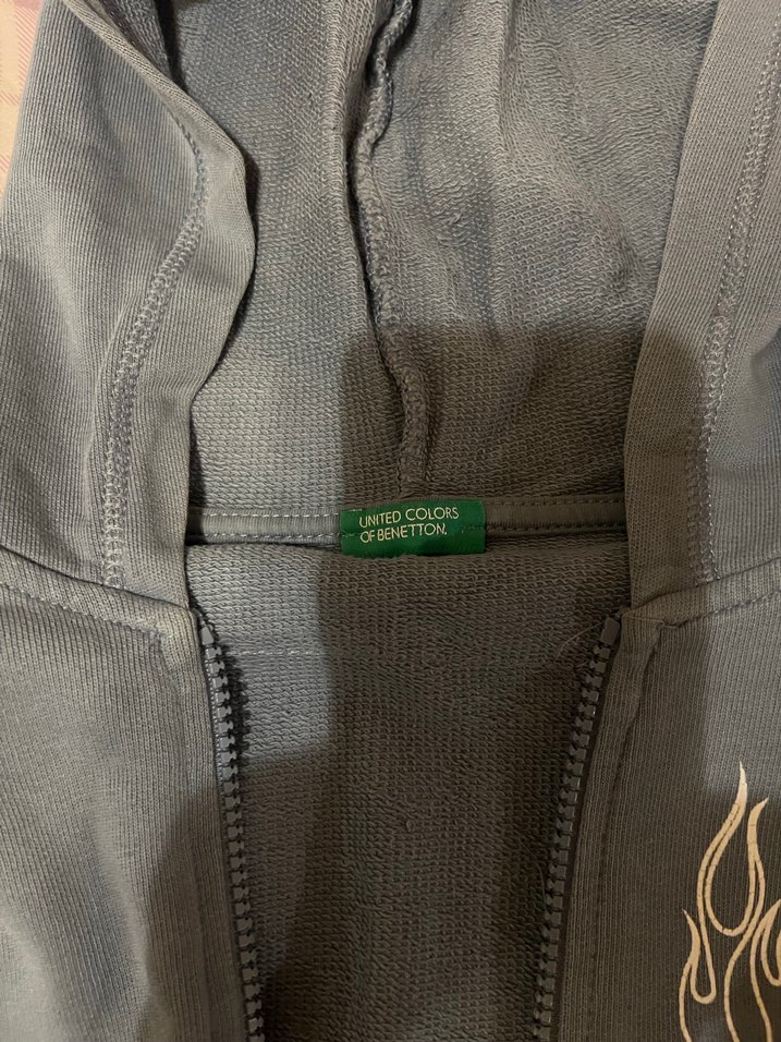 Erkek Kapüşonlu Fermuarlı Gri Ceket - Görsel 2