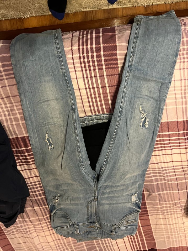 Gri Kot Pantolon, Kemer Tokalı, Normal Boy - Görsel 2