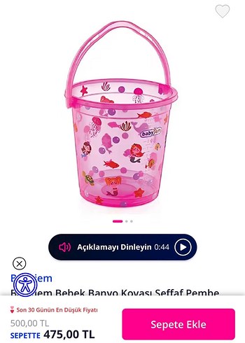 Desenli Giderli Şeffaf Bebek Banyo Küveti - Görsel 2