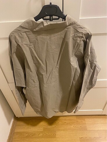 xs Beden haki Renk Massimo Dutti Oversize Gömlek