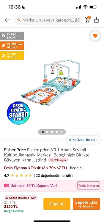 Beden Fisher price jimnastik halısı kulübe