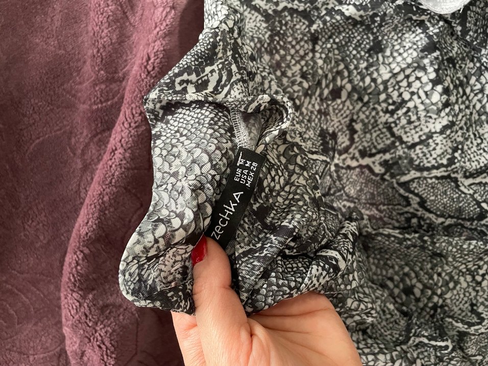 Bohem Yılan Desenli Uzun Kollu Kadın Bluz - Görsel 2