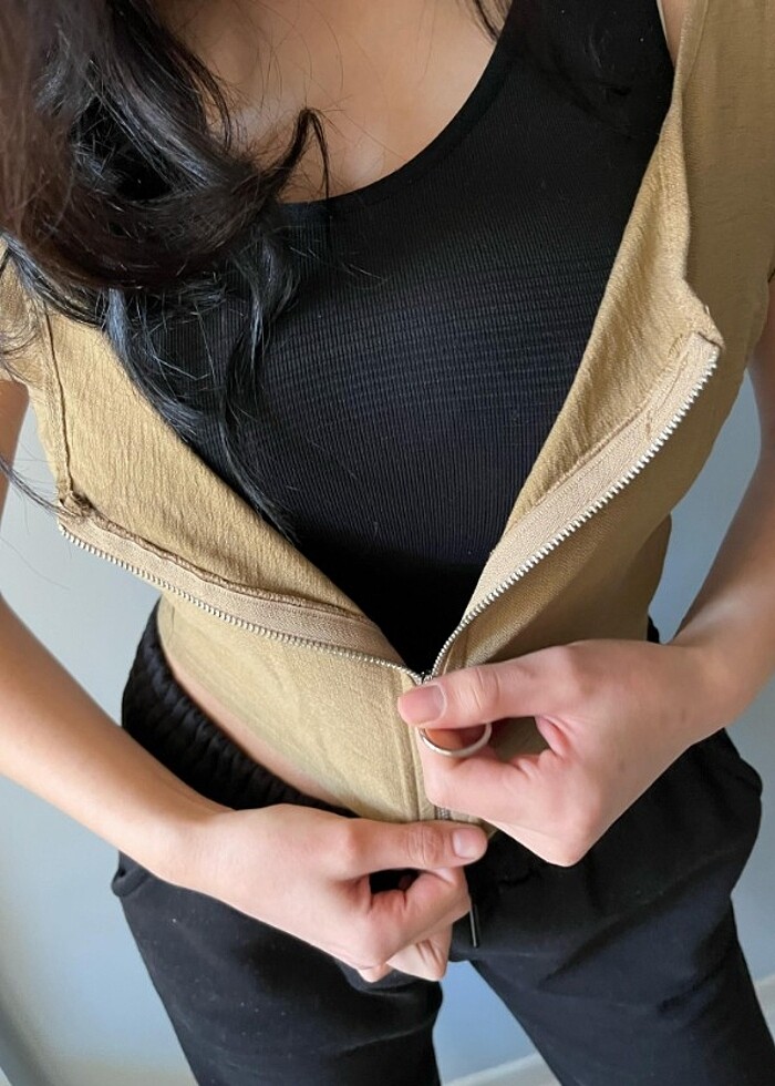 Crop yelek  - Görsel 4