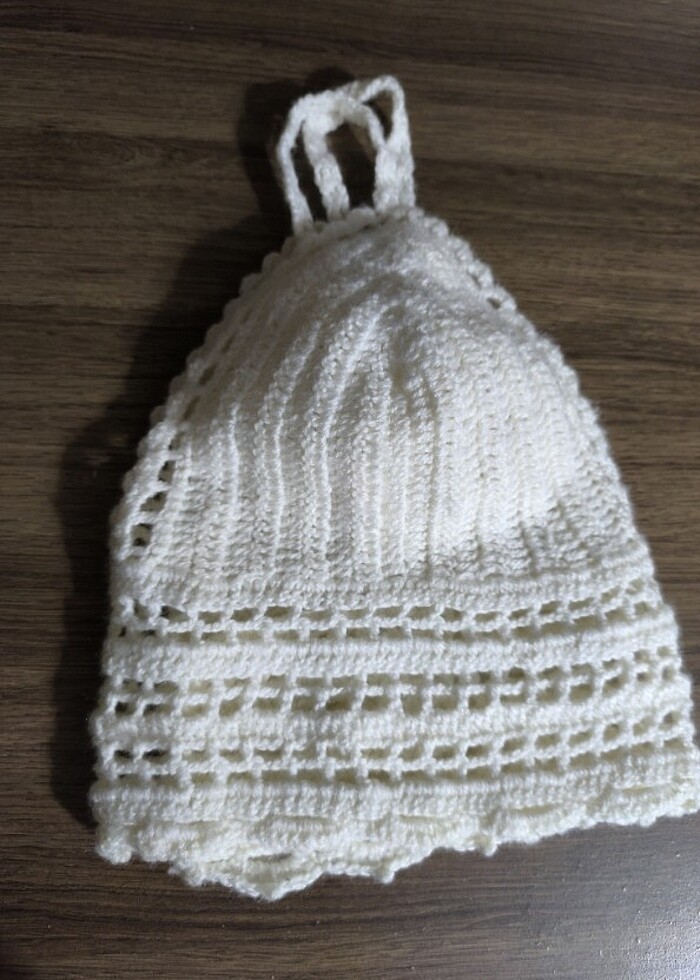 Örgü Büstiyer( beyaz ) - Görsel 4