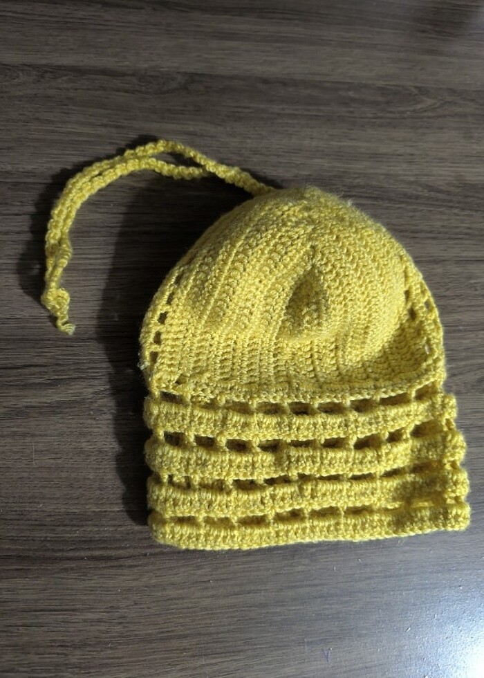 Örgü Büstiyer ( Sarı ) - Görsel 4