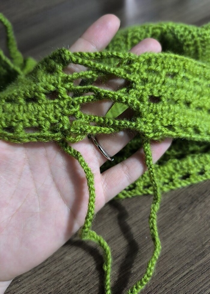 Örgü Büstiyer ( Yeşil ) - Görsel 2