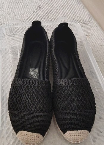 Siyah Örgü Kadın Espadril