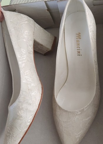 40 Beden Beyaz Stiletto Kadın Abiye Ayakkabı