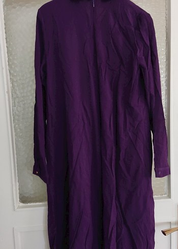 Kadın Mor Uzun Kollu Rahat Tunik - Görsel 4